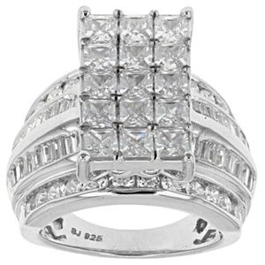 Bella 8.29ctw Diamond Simulant Ring - Size…